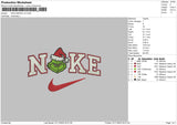 Nike Grinch v4A Embroidery File 6 sizes
