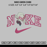 Nike Gwen Chibi Embroidery File 6 sizes