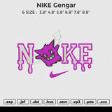 NIKE Gengar Embroidery File 6 size