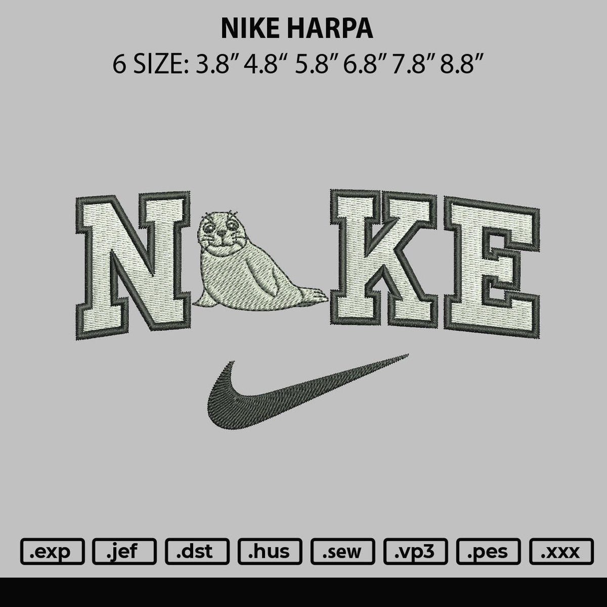 Nike Harpa Embroidery File 6 sizes