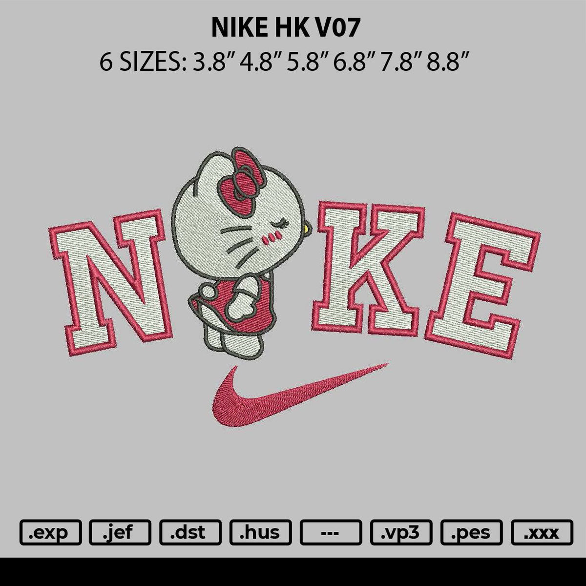 Nike Hk V07 Embroidery File 6 sizes