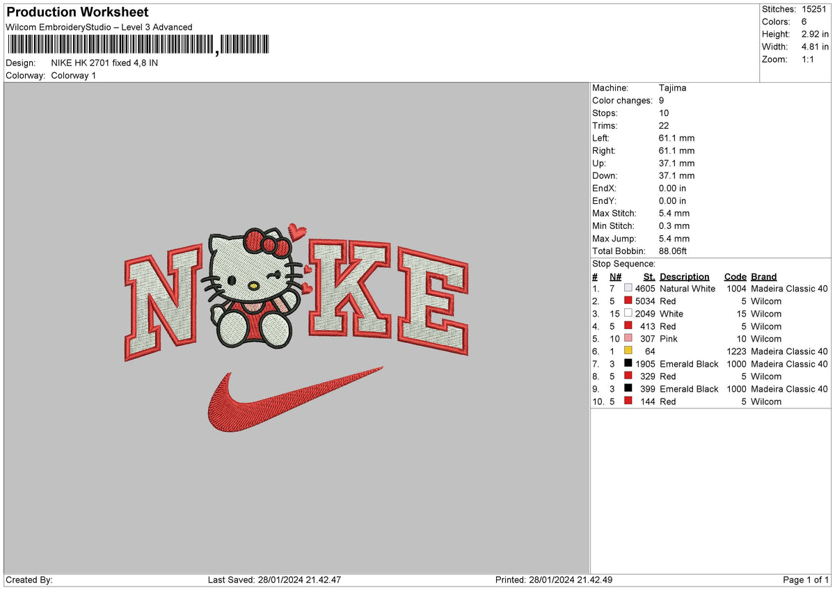 Nike Hk 2701 Embroidery File 6 sizes