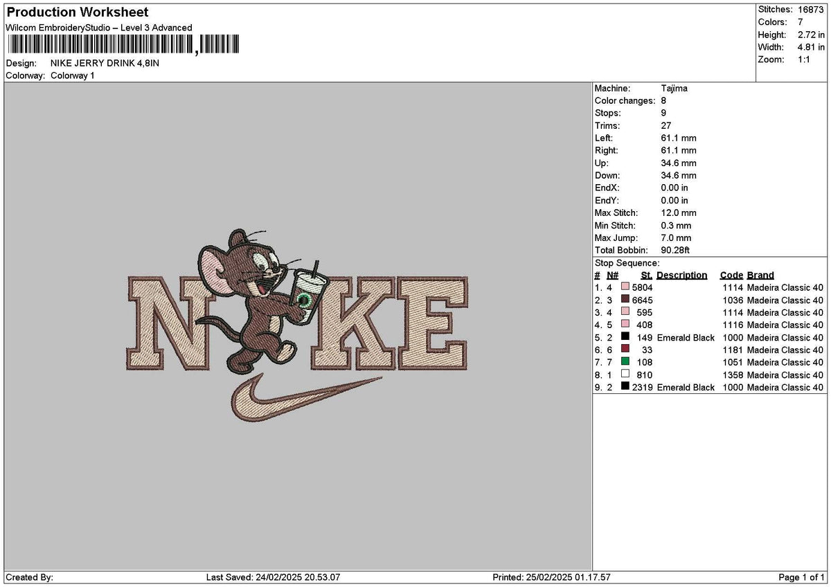Nike Jerry2502 Embroidery File 6 sizes
