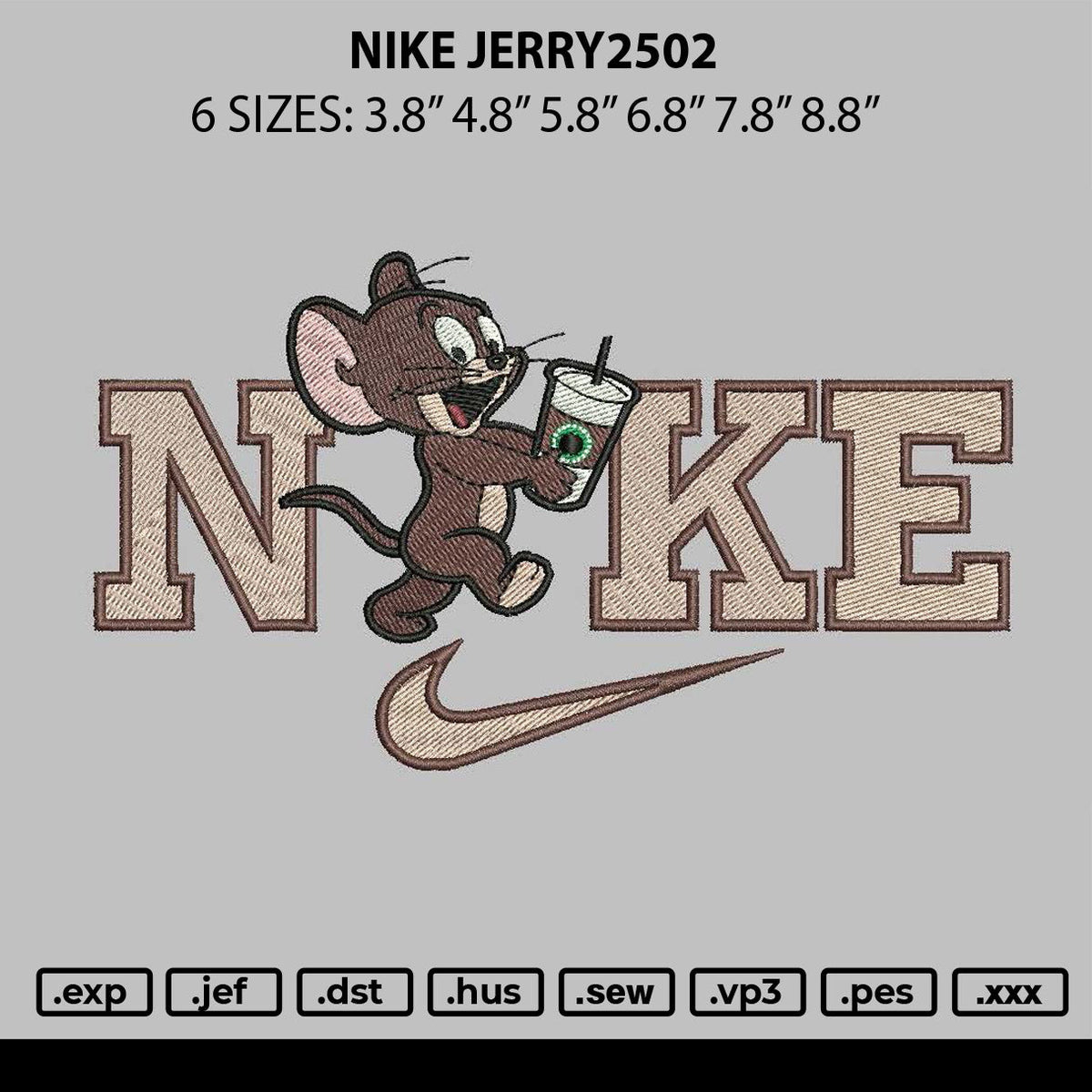 Nike Jerry2502 Embroidery File 6 sizes