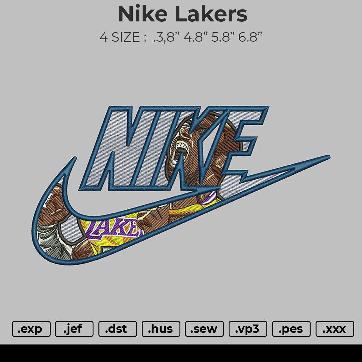 Nike Lakers Embroidery