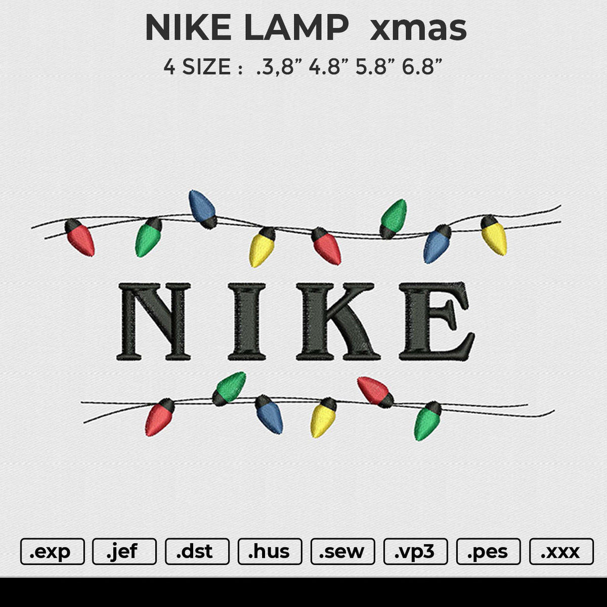 Nike Lamp Xmas Embroidery