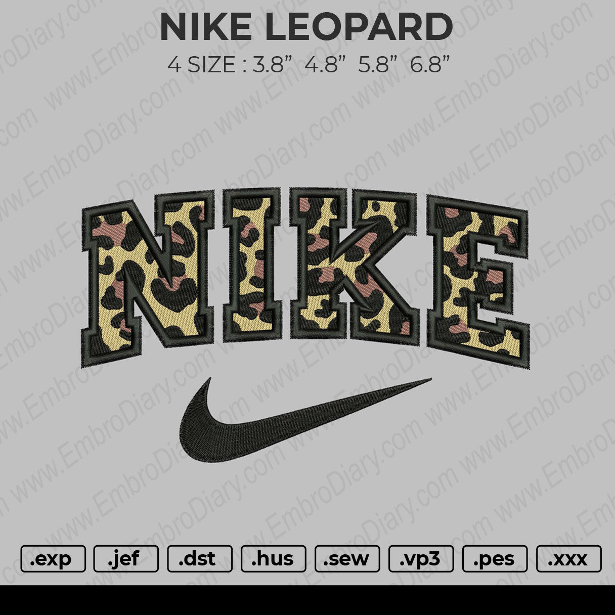 Nike Leopard Embroidery