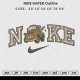 NIKE MATER Outline mbroidery File 6 size