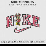 NIKE MICKEY 25 Embroidery File 6 size