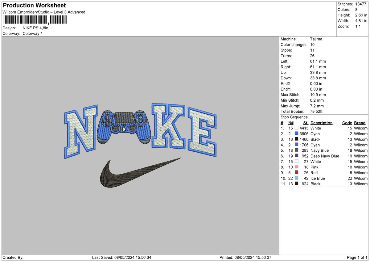 Nike Ps Embroidery File 6 sizes