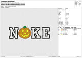 NIKE PUMPKIN 0509 Embroidery File 6 size
