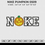 NIKE PUMPKIN 0509 Embroidery File 6 size