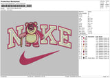 Nike Purple Bear Embroidery File 6 sizes