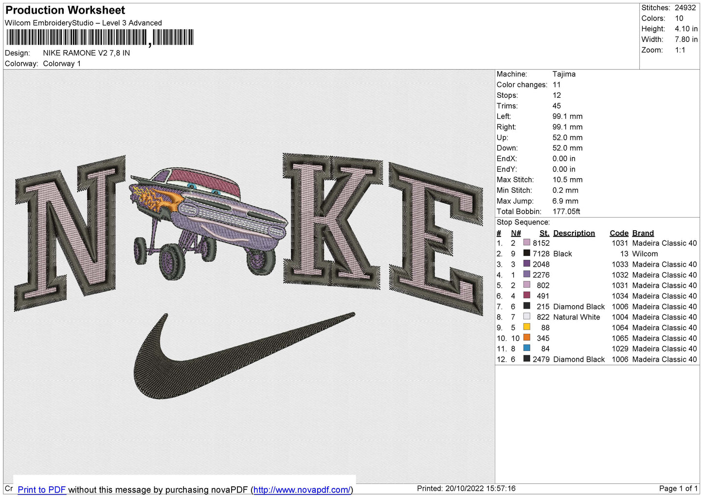 NIKE RAMONE V2 Embroidery