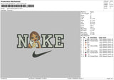 Nike Sasha B Embroidery File 6 sizes