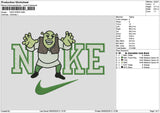 Nike Shrek 0605 Embroidery File 6 sizes