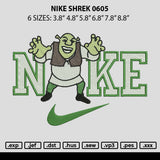 Nike Shrek 0605 Embroidery File 6 sizes