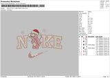 Nike Stitch Pink Xmas 23 Embroidery File 6 sizes