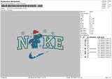 Nike Stitch Blue Xmas 23 Embroidery File 6 sizes