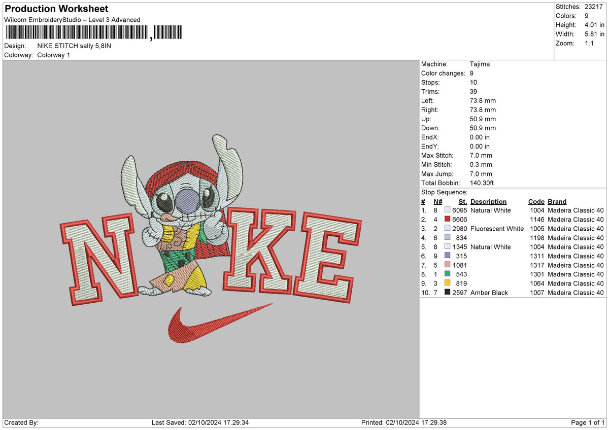 Nike Stitchsally Embroidery File 6 sizes
