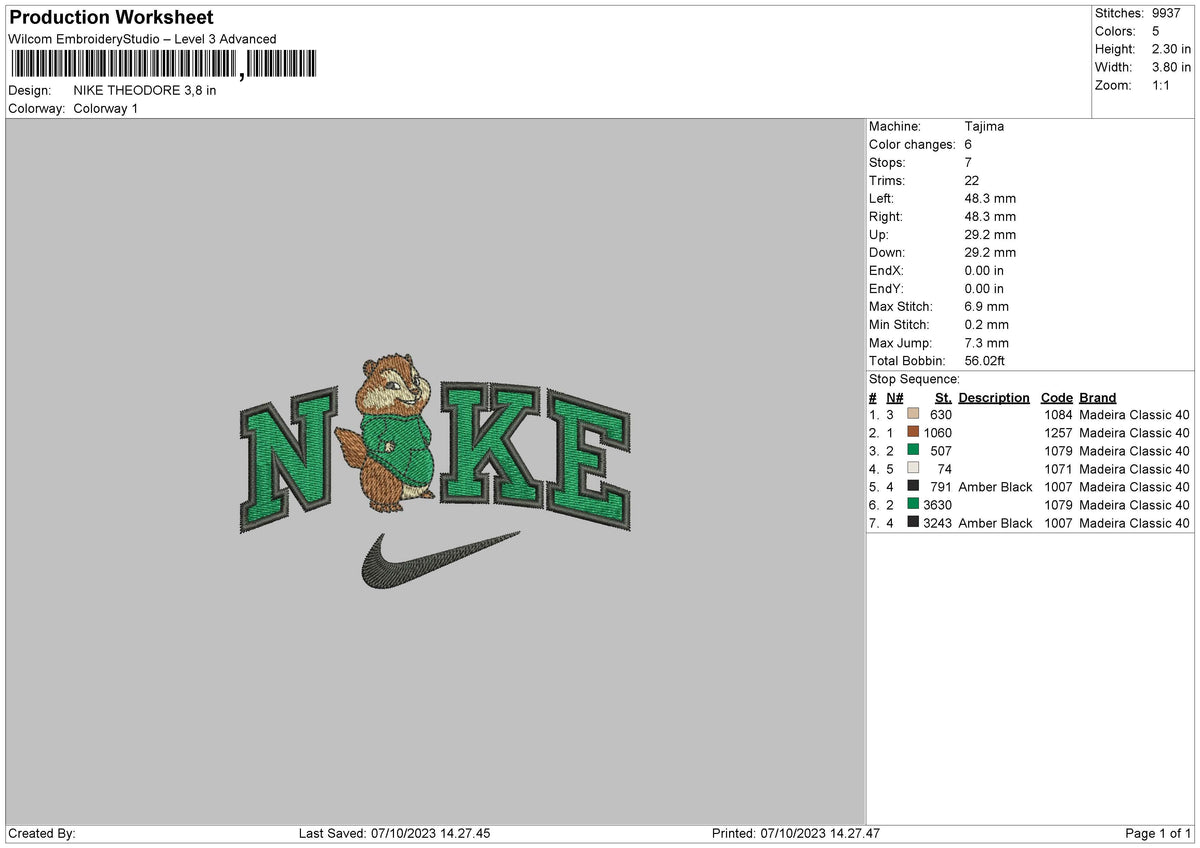 Nike Theo Embroidery File 6 sizes