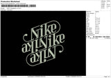 Nike Typography V3 Embroidery File 6 sizes