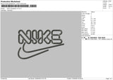 Nike Typography V4 Embroidery File 6 sizes