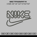 Nike Typography V4 Embroidery File 6 sizes