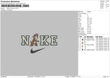 Nike Chipmunk Embroidery File 6 sizes