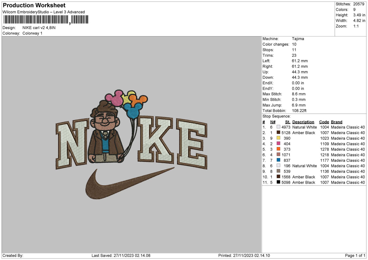 Nike Grandpa V2 Embroidery File 6 sizes