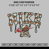 Nike Cow Pumpkin Embroidery File 6 sizes