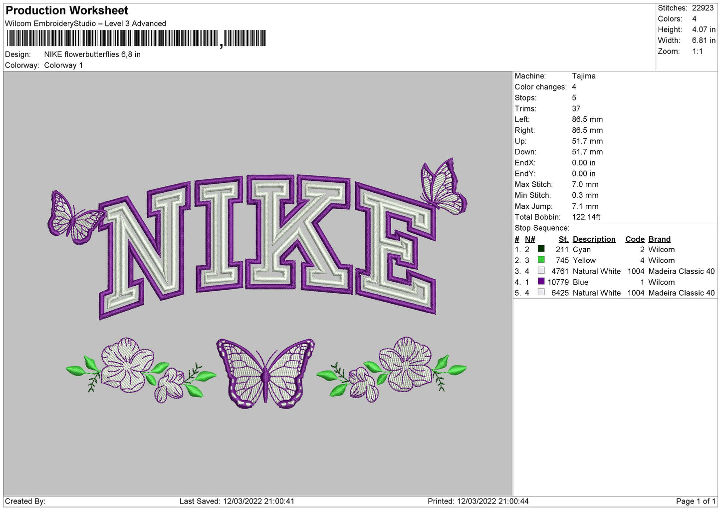 Nike Flower Butterflies