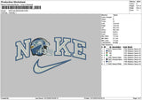 Nike Helmet 1112 Embroidery File 6 sizes