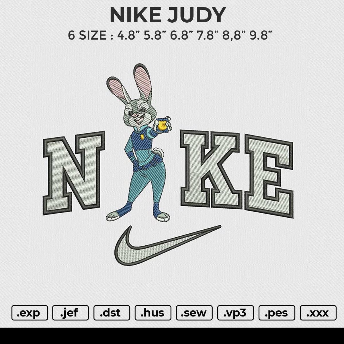 NIKE NICK Embroidery File 6 size