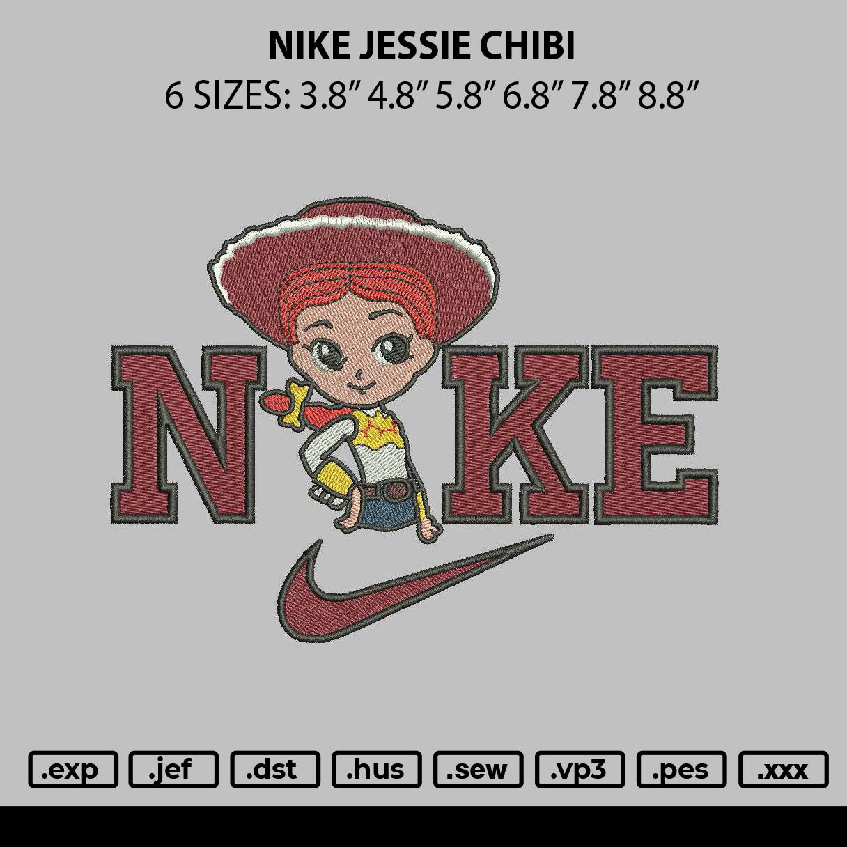 Nike Jessie Chibi Embroidery File 6 sizes