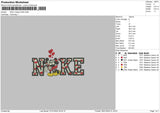 Nike Mickeykiss Embroidery File 6 sizes