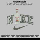 Nike Smirnoff Embroidery File 6 sizes