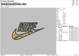 Nike Swoosh Zoro Embroidery File 6 sizes