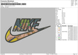Nike Swoosh Zoro Embroidery File 6 sizes