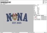 Ninatext Minnie Embroidery File 6 sizes