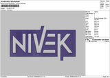 Nivektext V2 Embroidery File 6 sizes