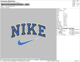 Nike 2 Outline Fill Embroidery