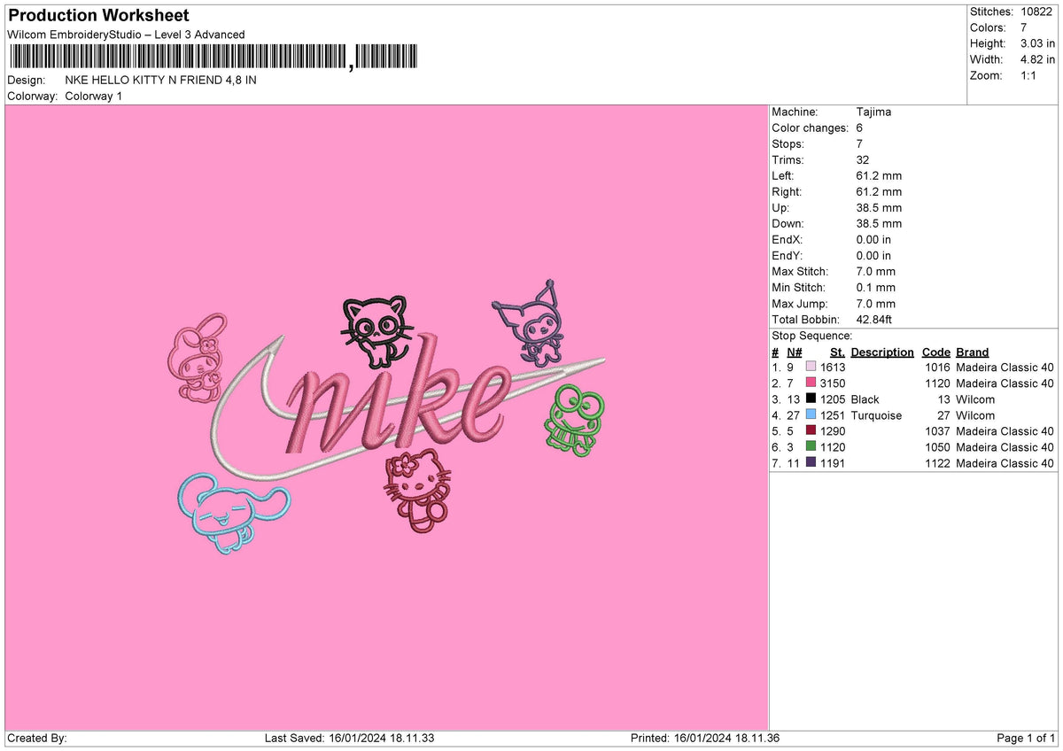 Nike Hk Friends Embroidery File 6 sizes