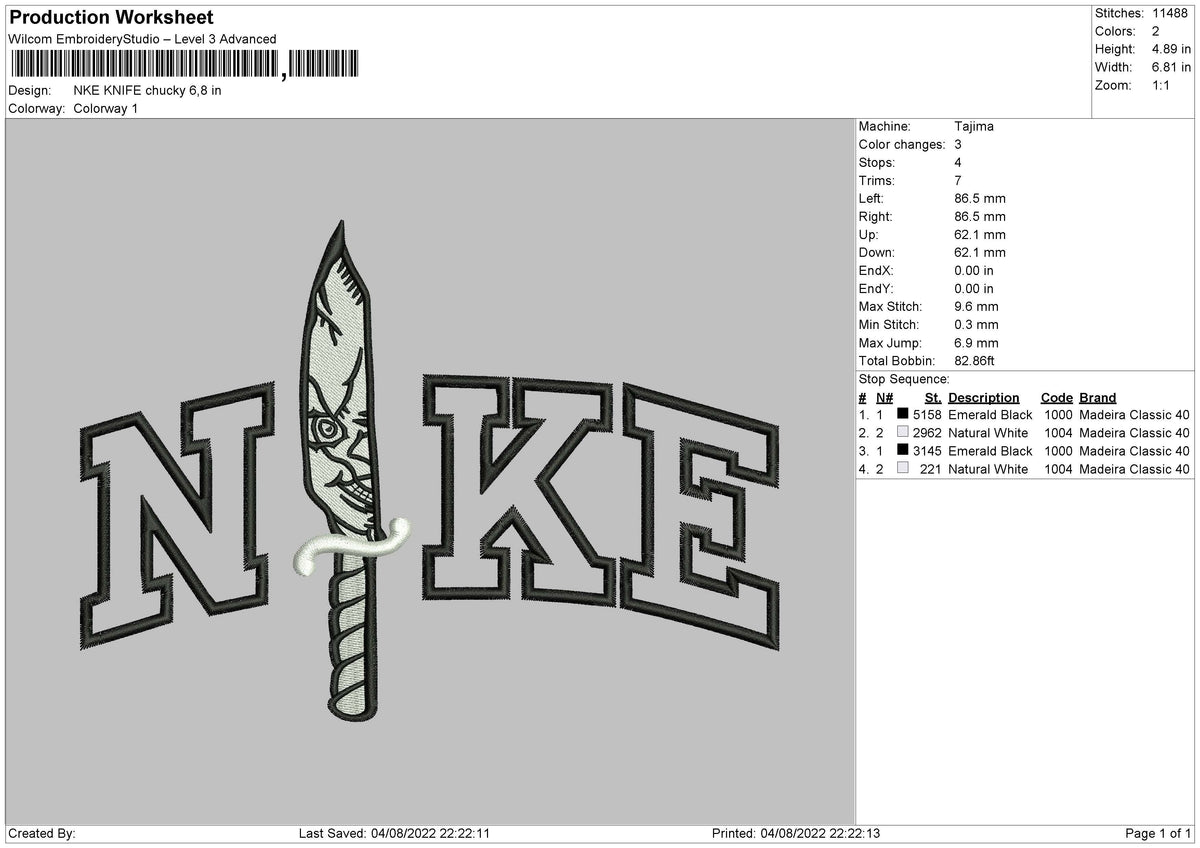 Nike Knife Chucky