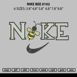 Nike Bee 0102 Embroidery File 6 sizes