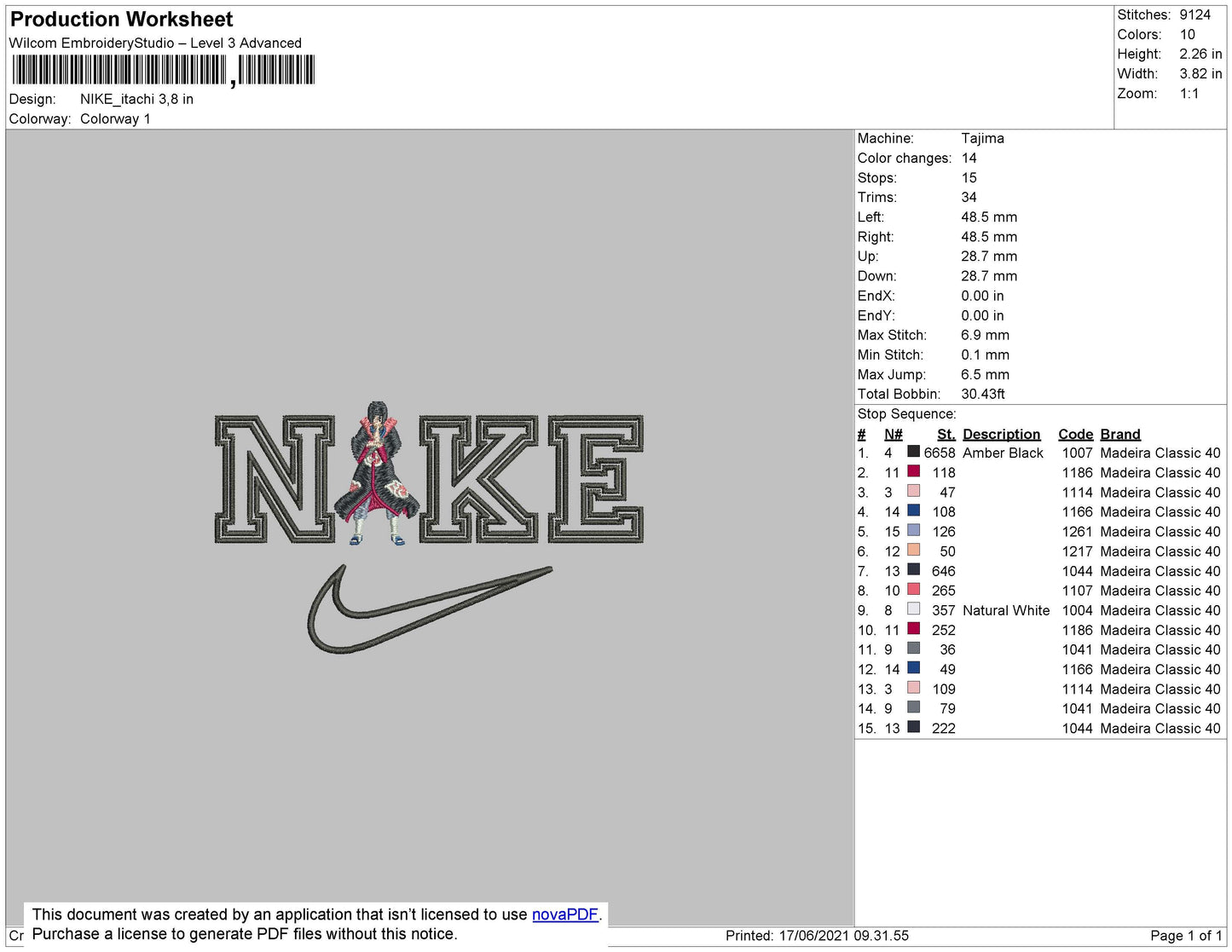 Nike Itachi 2 Embroidery