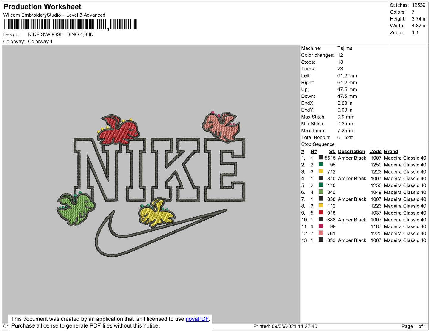 Nike Swoosh Dino