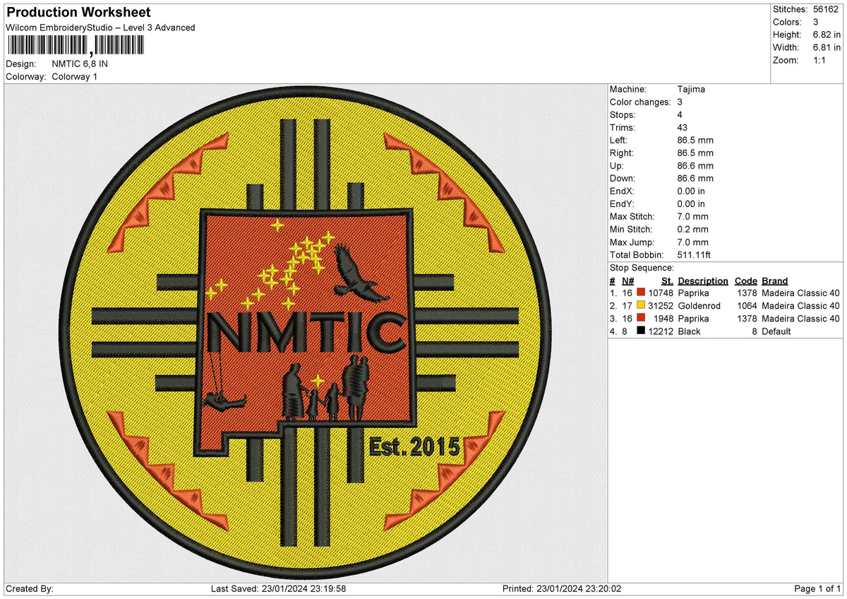 NMTIC Embroidery File 6 size