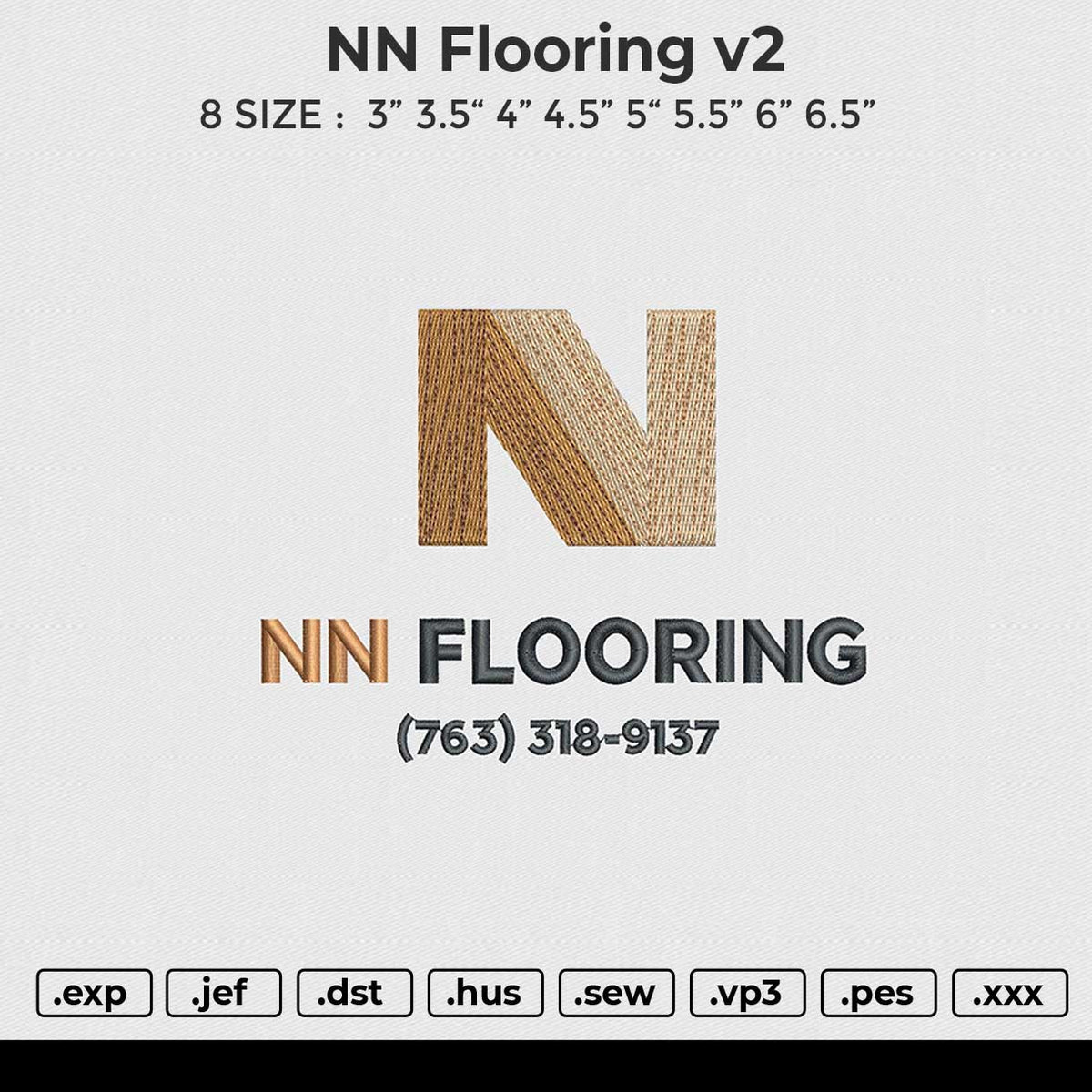 NN Flooring v2 Embroidery File 6 sizes