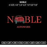Noble Embroidery File 6 sizes